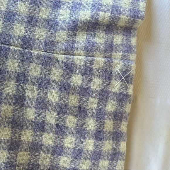 J.Crew Cropped double breasted blazer in Size 14 Heather Grey Purple Plaid - Picture 14 of 14